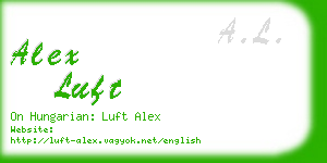 alex luft business card